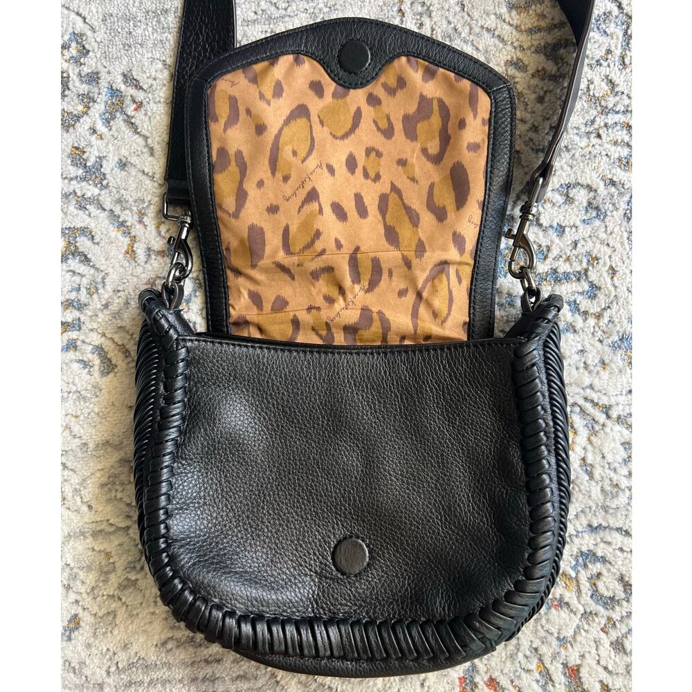 NWOT Aimee Kestenberg All For Love Saddle Crossbody Black Leather Bag - Picture 5 of 16